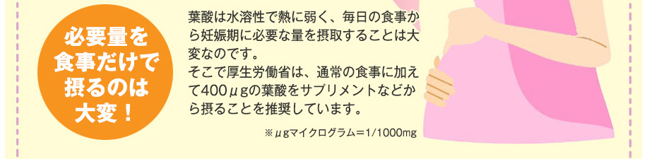 葉酸を摂るのは大変！