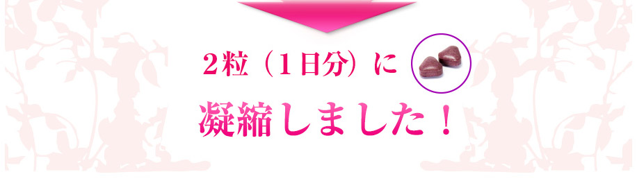 ワインボトル４本分を２粒に凝縮